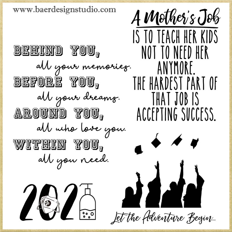 Class of 2021 ClipartGraduation Quotes graduation overlays Etsy