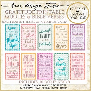 Druckbare Dankbarkeitszitate, Schriftkarten, Ermutigungskarten, Gebetskarten, digitale dankbare Bibelschrift, Dankbarkeits-Bibel-Journal