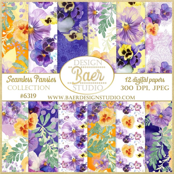 Flower Digital Paper - Etsy