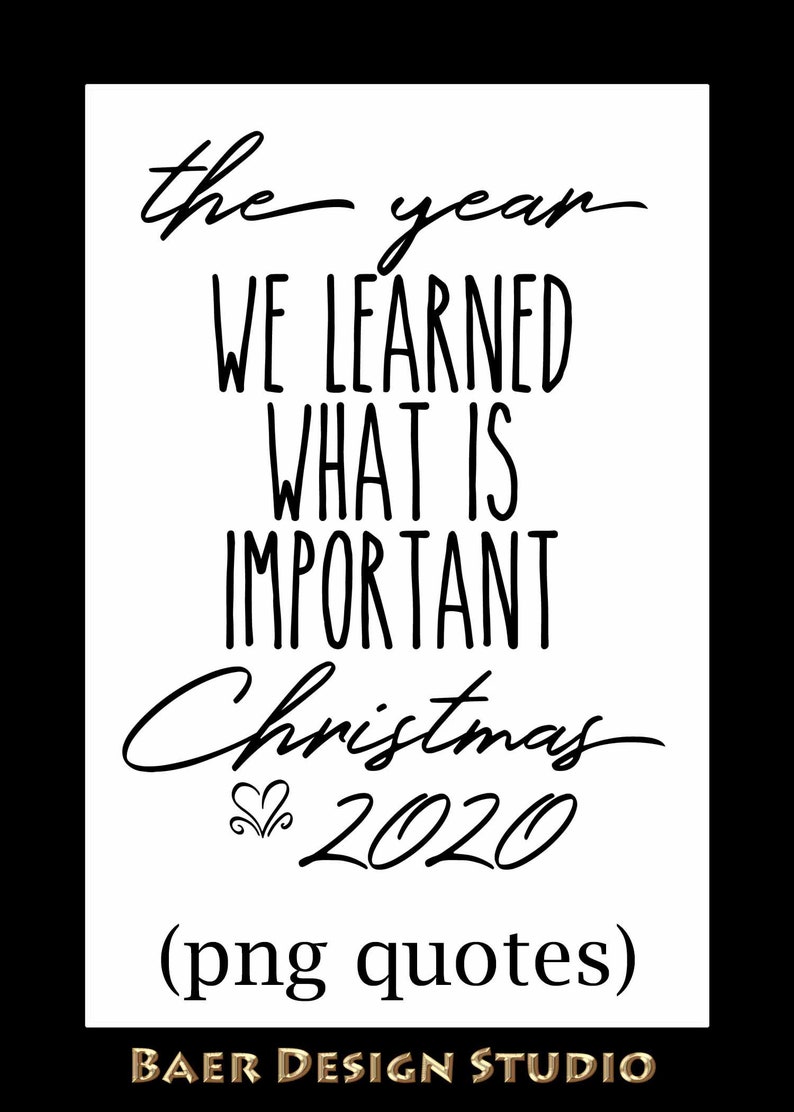 2020 Christmas Quotes2020 Christmas Word Art Clipart Spread Etsy