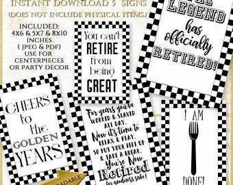 Printable Retirement Quote Sign for centerpieces, Retirement Party Decoration, Retirement Party Sign, Retirement Sign, Printable Sign 6121