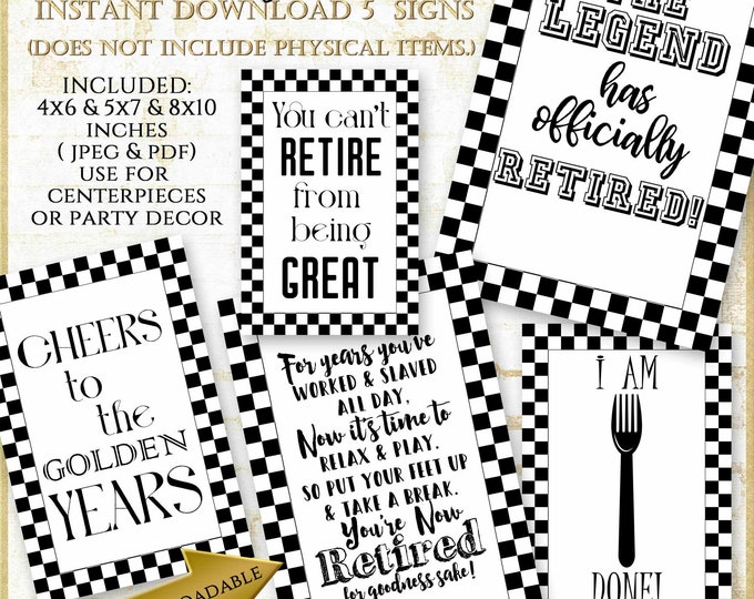 Digital Prints Retirement Print Retirement Printable Retirement Sign ...