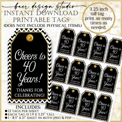 40th-birthday-tag-40th-birthday-party-favor-tags-cheers-to-40-etsy