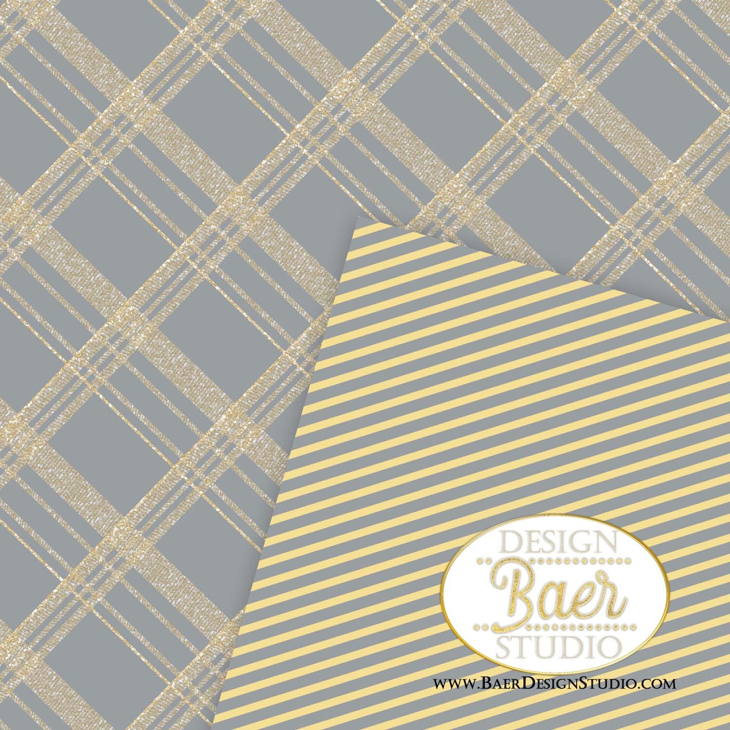 Gelbes und graues digitales Papier: Tribal Digitales Scrapbook | Etsy