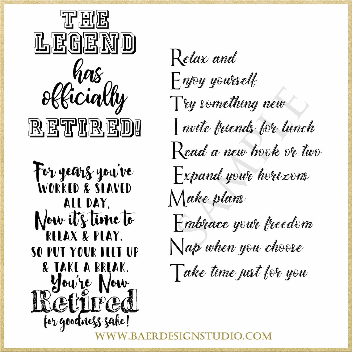 Retirement Quotes Retirement Word Art Digital Quotes Etsy Canada