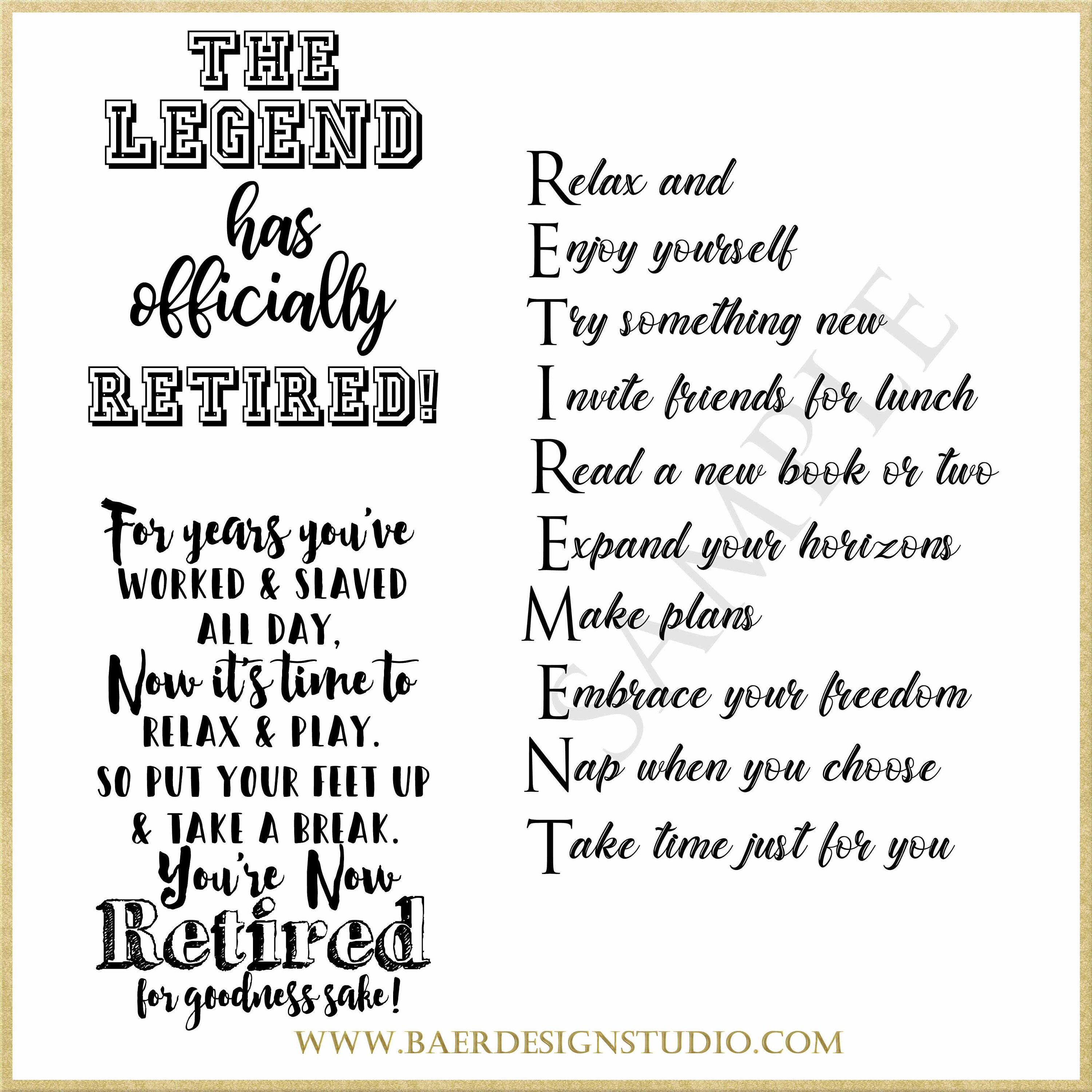 Retirement Quotes Retirement Word Art Digital Quotes | Etsy