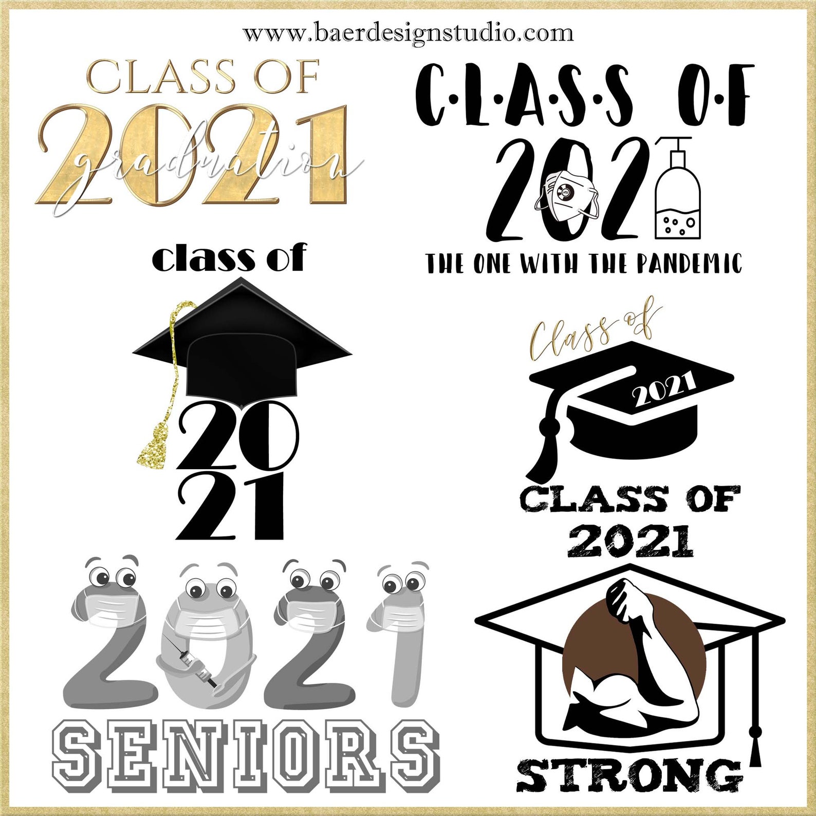 Class of 2021 ClipartGraduation Quotes graduation overlays Etsy