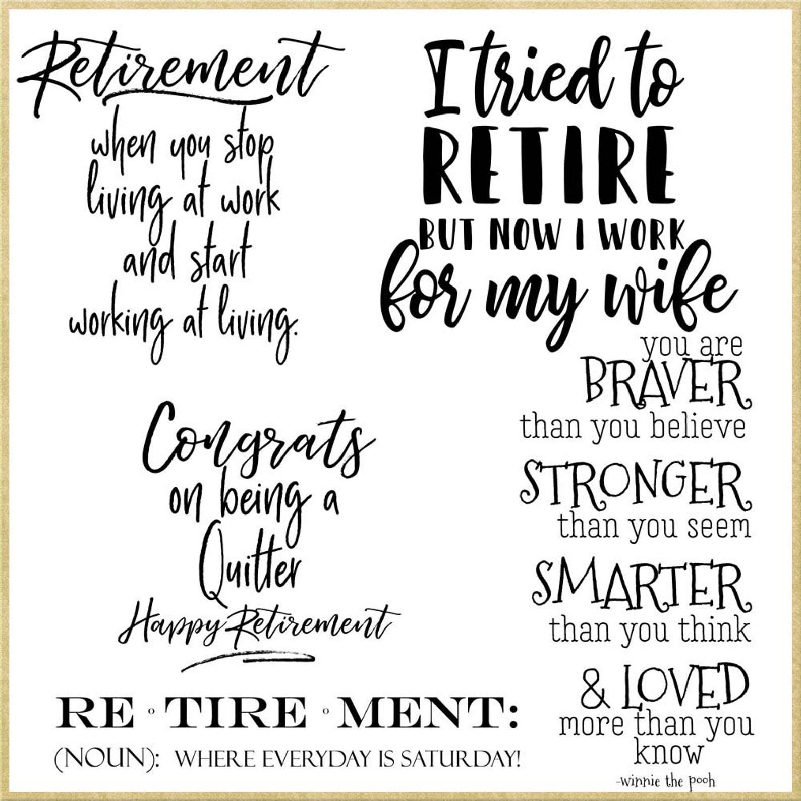 Retirement Quotes Retirement Word Art Digital Quotes Etsy