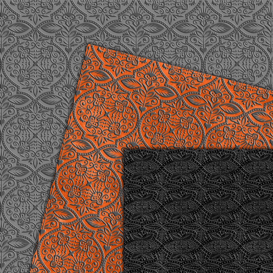 Silber geprägtes Papier: Halloween Digitales Papier schwarzes | Etsy