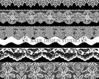 Clearance|Digital Clip Art:Lace Clipart, Planner Clipart, Digital Clip Art Border, Lace Digital Clip Art, Dentelle Fabric Lace Clipart 16018