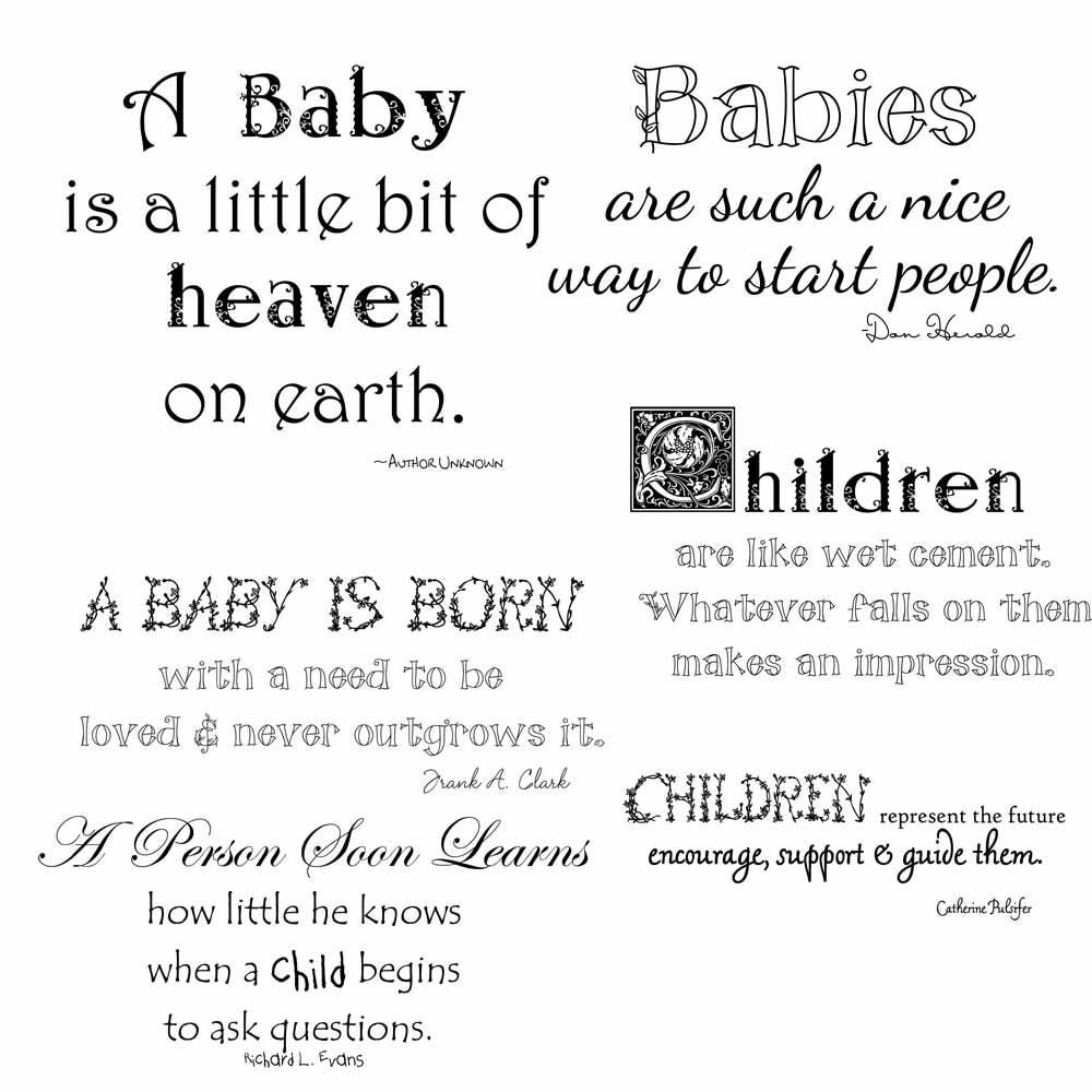 Baby Quotes and Poems for Scrapbooking