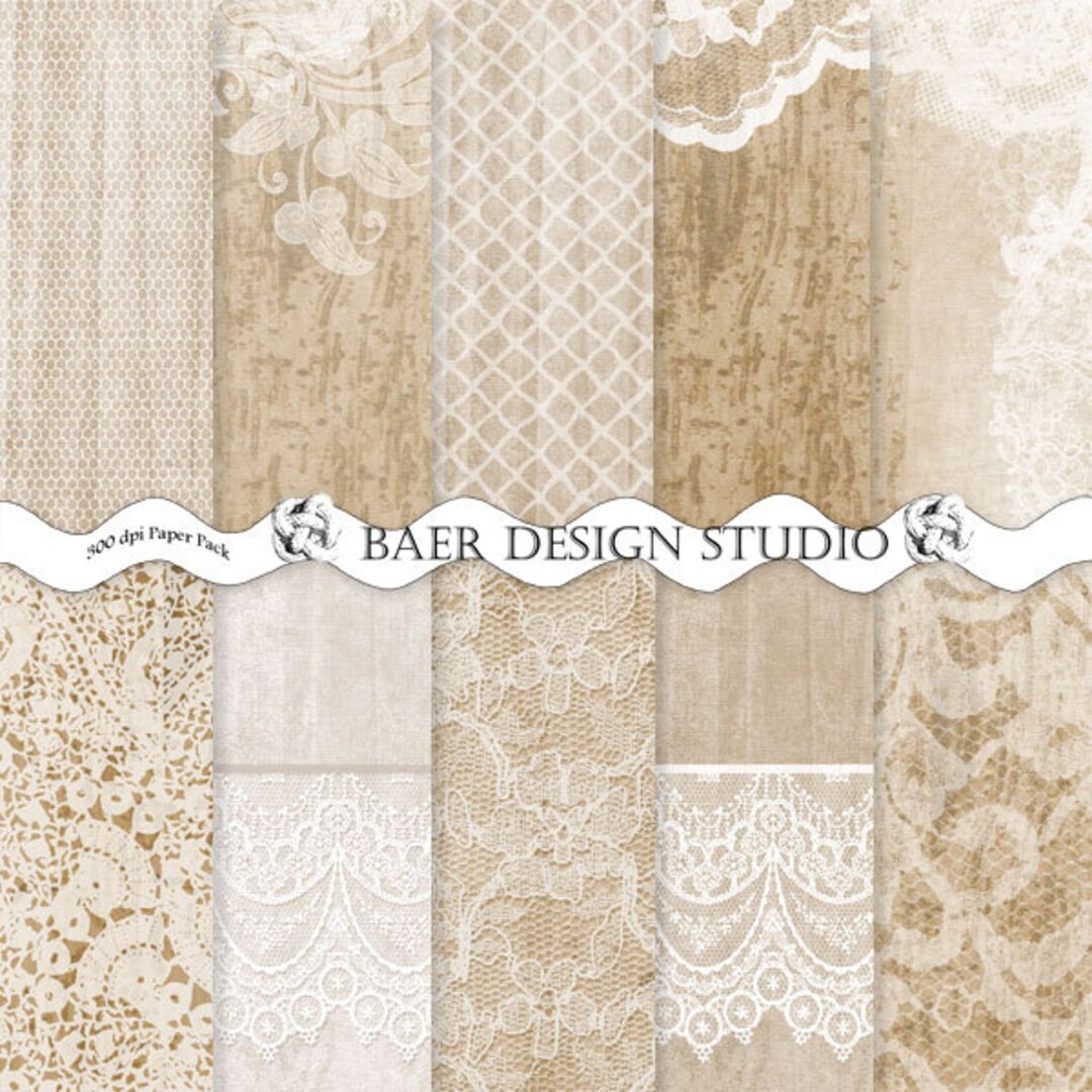Wood and Lace Digital Paper: Shabby Chic Wedding Backgrounds (digital ...