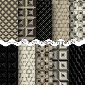 Black and Taupe Digital Paper, Masculine Digital Paper, Black and Ivory Digital Paper, Modern Digital Paper, Burlap Digital Paper 14171