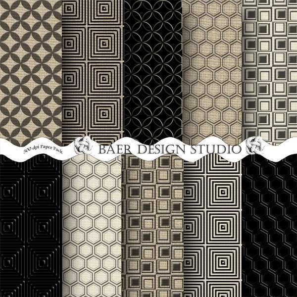 BLACK AND TAUPE Digital Paper, Masculine Digitial Paper, Black and Ivory Digital Paper, Modern Digital Paper, Burlap Digital Paper, #14171