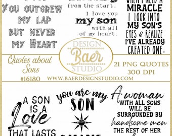 Son Quotes:Word Art Clipart, Boyhood Quotes, Photo Overlays, Inspirational Quotes, Quotes about Sons, Quotes about boys, Digi Stamps, 16180