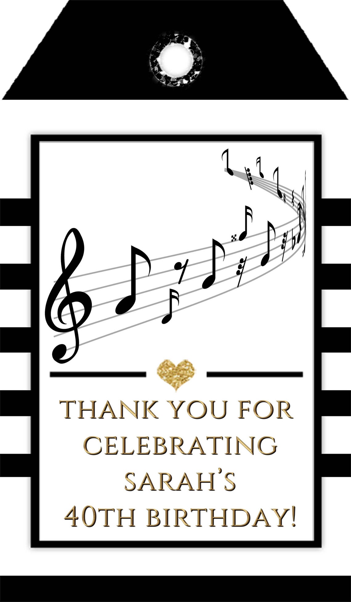 Free Printable Thank You Musical Tags