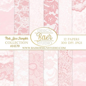 Rosa Spitze, digitales Papier, Dusty Rose Vintage digitaler Download, Valentinstag digitales Papier, digitales Scrapbook-Papier, Hochzeit druckbare