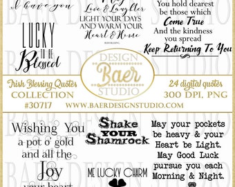 St. Patrick's Day Quotes: Irish Blessing Digital Art (PNG)