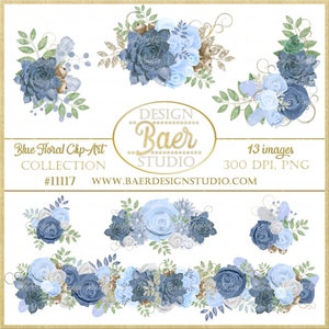 Clip Art Rose Blu Cielo, Clip Art png Floreale Blu Polvere, Piante Grasse Digitalizzate, Bordo Album Floreale, Clip Art Angolo Invito Nozze