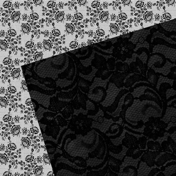Black Lace Paper: Black and White Junk Journal Papers (digital Download ...