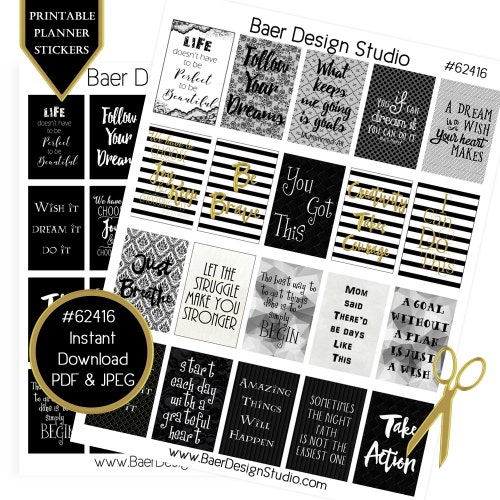 Happy Planner PRINTABLE Stickers Kit Happy Planner Monthly Etsy