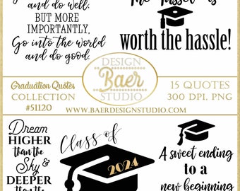 Graduation Quotes:Graduation Clipart, Graduation photo overlays, Graduation clip art 2024, Class of 2024 quotes, Digital Gifts for Graduates