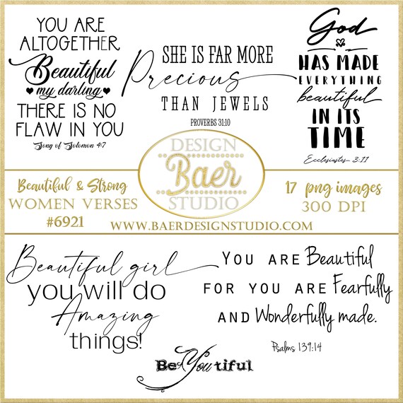 Women Quotes Bible Verses About Beauty Beauty Quotes Etsy