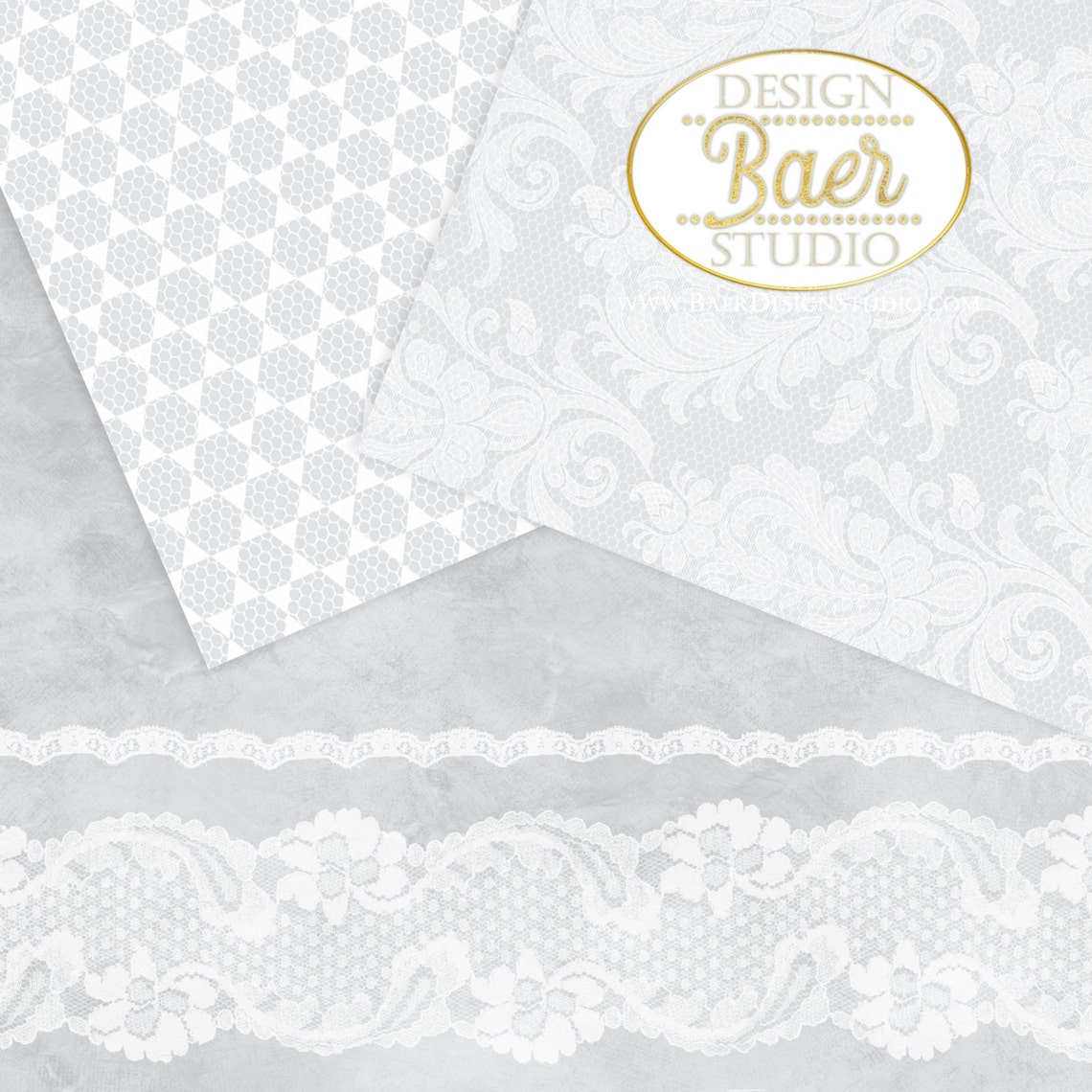 LACE DIGITAL Paperwhite Lace Digital Paperwedding Digital Etsy