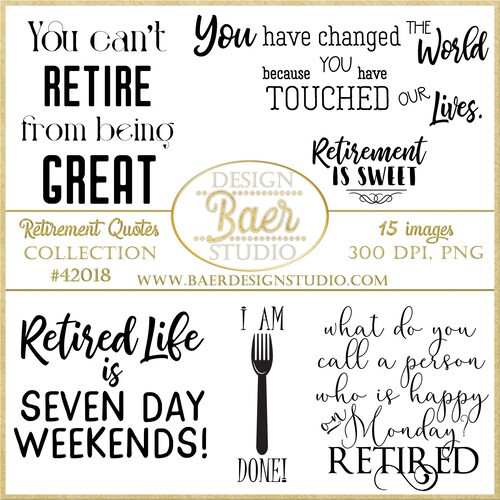 retirement quotes retirement word art digital quotes etsy