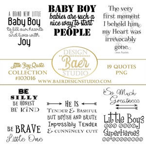 Quotes about Boys, Baby Boy Quotes, Photo Overlays, Little Boy Quotes, Inspirational Baby Quotes, Digi Stamps, Baby Quotes, 102016 image 1