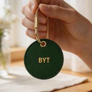 Personalisierter Leder-Taschenanhänger, minimalistischer Handtaschenanhänger, Monogramm-Lederanhänger, Schlüsselanhänger mit Initialen, Geschenk für Frauen