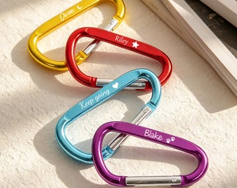 Personalized Carabiner - Engraved Anniversary Gift -Outdoor Gifts