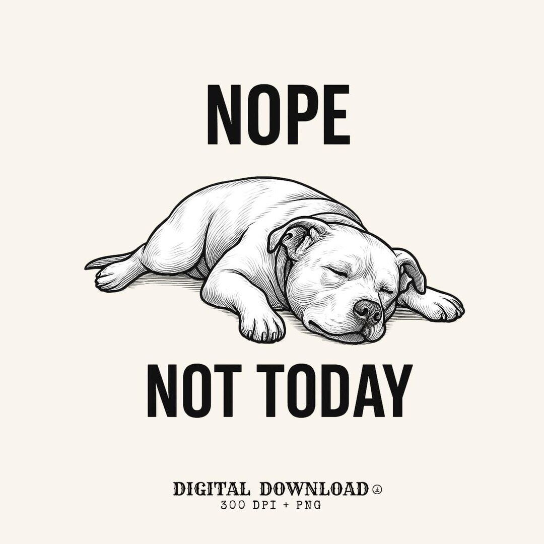 Nope Draw Pitbull Nope Drawing Png Digital Download Gift for Dog Moms Pet Lovers ...