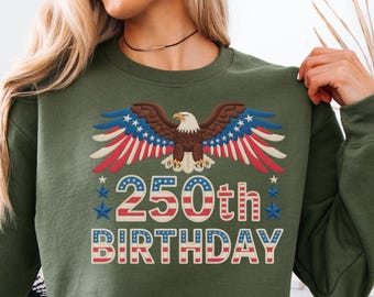 250th Anniversary American Flag Shirt, American Birthday Gift, USA 250 Years Anniversary Tee, Patriotic Eagle 1776 2026 Celebration Top