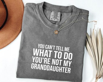 Funny Grandpa Tshirt, Sarcastic Quote Tee, Retirement Gift For Papa, Not My Granddaughter Top, Fathers Day Present Pops