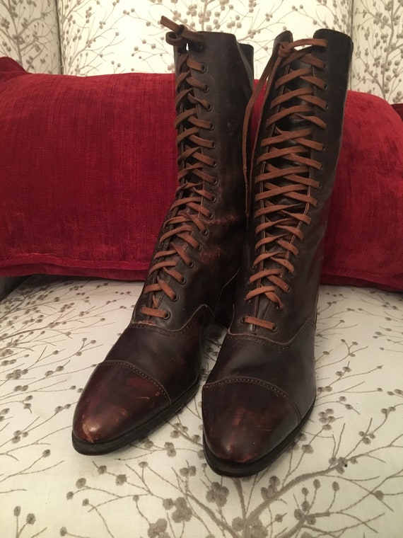 Edwardian Victorian Leather Women's Boots - image 2