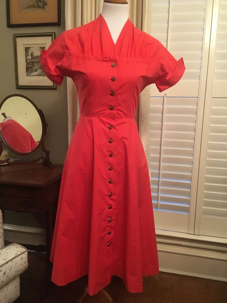 1950s Vintage Cotton Dress zdjęcie 2