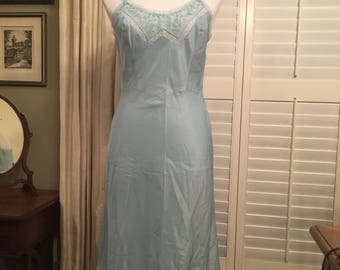 1950s Nylon Slip Baby Blue