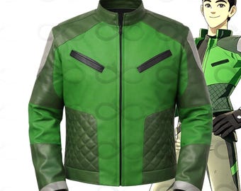 Giacca in pelle Kazuda Xiono, giacca da pilota spaziale per cosplay, costume ispirato alla Resistenza fantascientifica