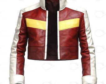 Giacca cosplay ispirata agli anime Mecha Leader, giacca corta da pilota spaziale rossa, giacca cosplay fantascientifica futuristica