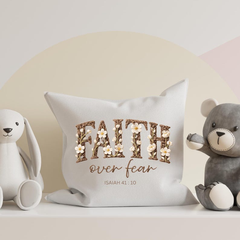 Faith Over Fear SVG PNG, Isaiah 41:10 Christian Shirt Design, Crochet ...