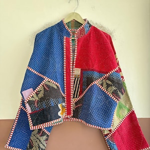 Chaqueta ligera de algodón, prenda de abrigo informal estilo bohemio, abrigo de estilo vintage, chaqueta de corte relajado para el día a día.