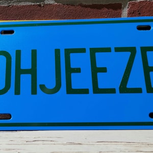 OH JEEZE - CUSTOM colors vanity plates - Rick&Morty, Rick Sanchez, handmade