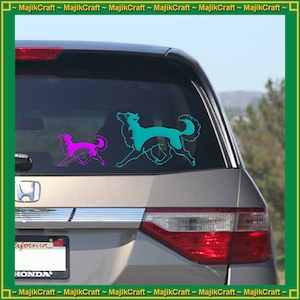 Husky - Alaskan Sled Dog - MADE2ORDER - Custom size/color Vinyl decal