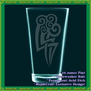 RAINBOW DASH Celtic Cutie Mark pint glass - drinking glass - cider glass - Celtic Knotwork - My Little Pony RainbowDash, My Little Dashie