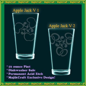APPLE JACK Celtic Cutie Mark pint glass - drinking glass - cider glass - Celtic Knotwork - My Little Pony AppleJack AJ AppleDash