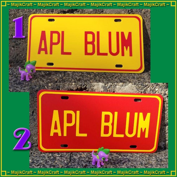 CLEARANCE SALE Mlp:fim Faux Vanity Plates in Stock Now My Little Pony  Rainbow Dash Pinkie Pie Apple Jack 