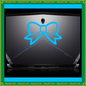 Fluffy Bow car and laptop decals - Glam up your ride! CUSTOM SIZE/COLOR