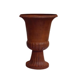 Extra Large Urn - Large Rustic Urn Pot - Vintage Style Metal Urn Planter - Metal Plant Pot - Decorative Garden Urn - Indoor Outdoor Planter