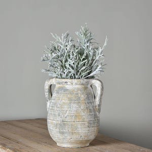 Rustic Stone Jar with Handles - Vintage Vase - Home Decor - Stone Flower Vase - Room Decoration - 2 Sizes